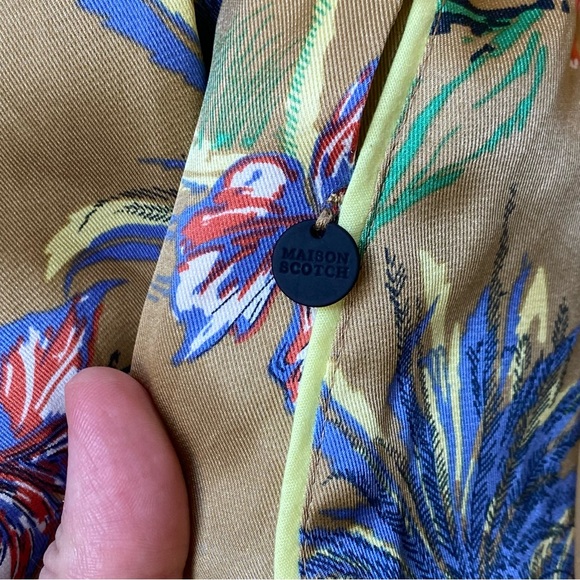 Scotch & Soda NWOT Tropical Print Wide Leg Trouser Pant - Picture 14 of 16